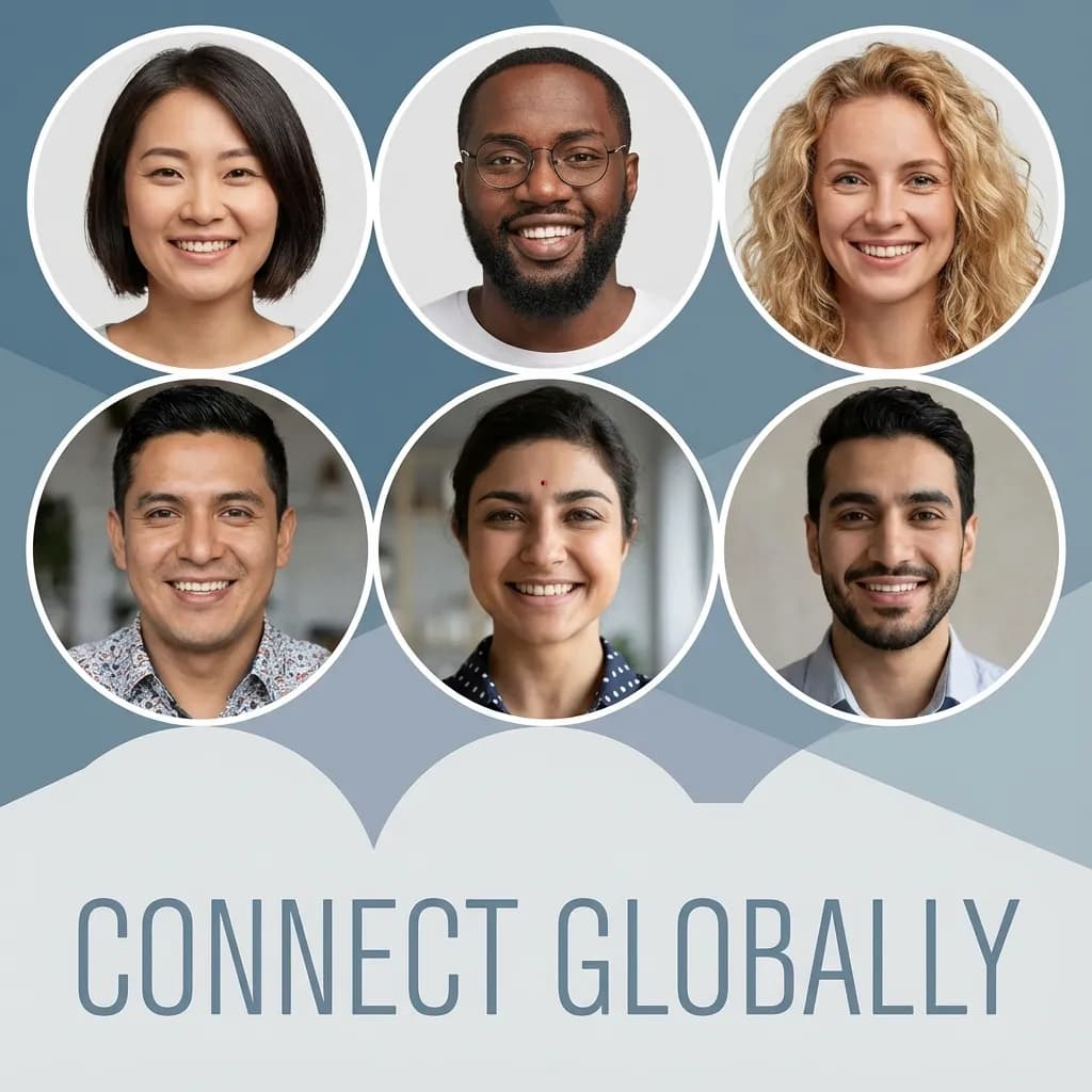 Global community of people using SillyChat random video chat platform worldwide